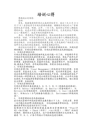 目视化管理心得报告