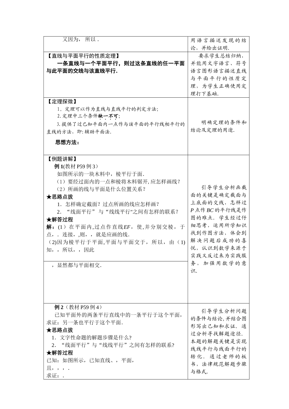 直线与平面平行的性质定理_第2页