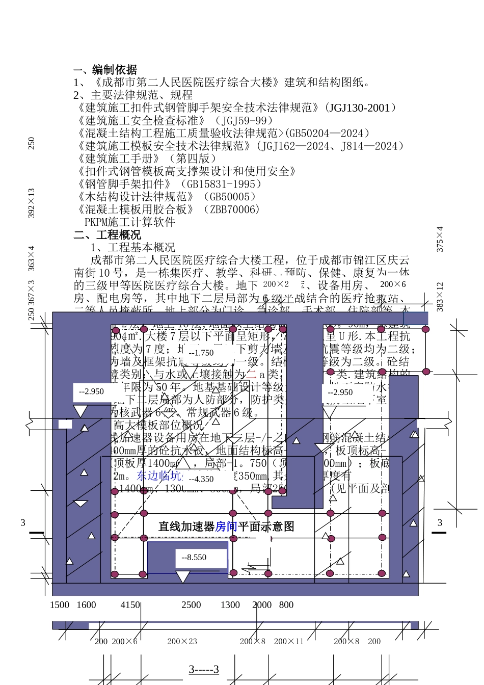 直线加速器超厚墙、板施工方案_第1页