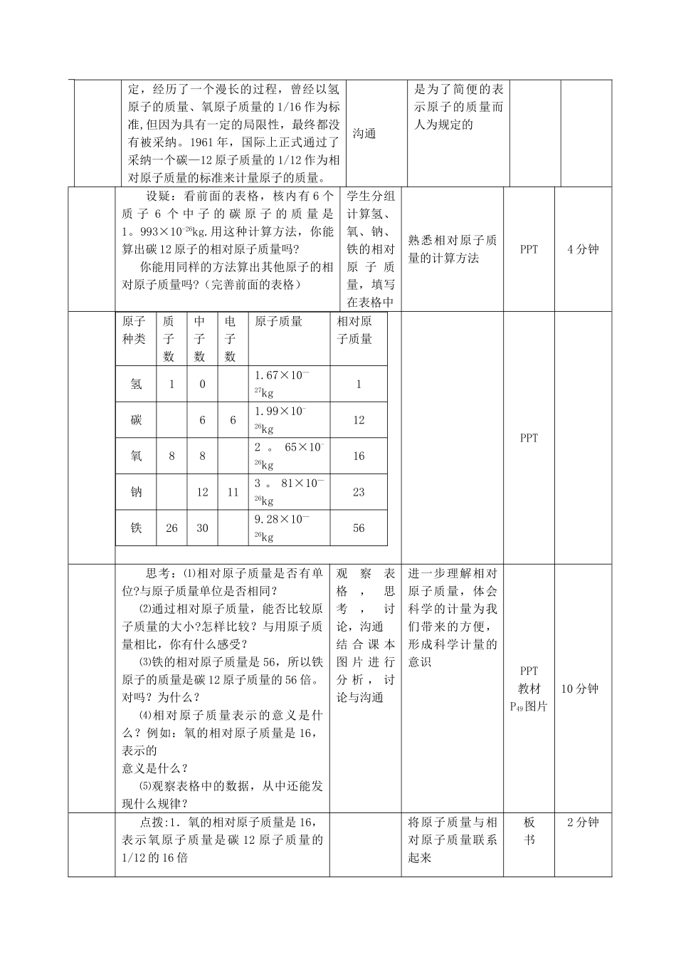 相对原子质量教学设计_第3页