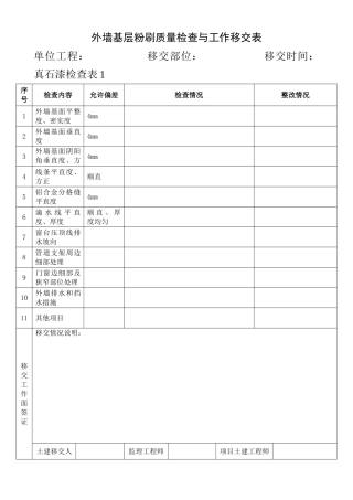 真石漆检查表格1-3