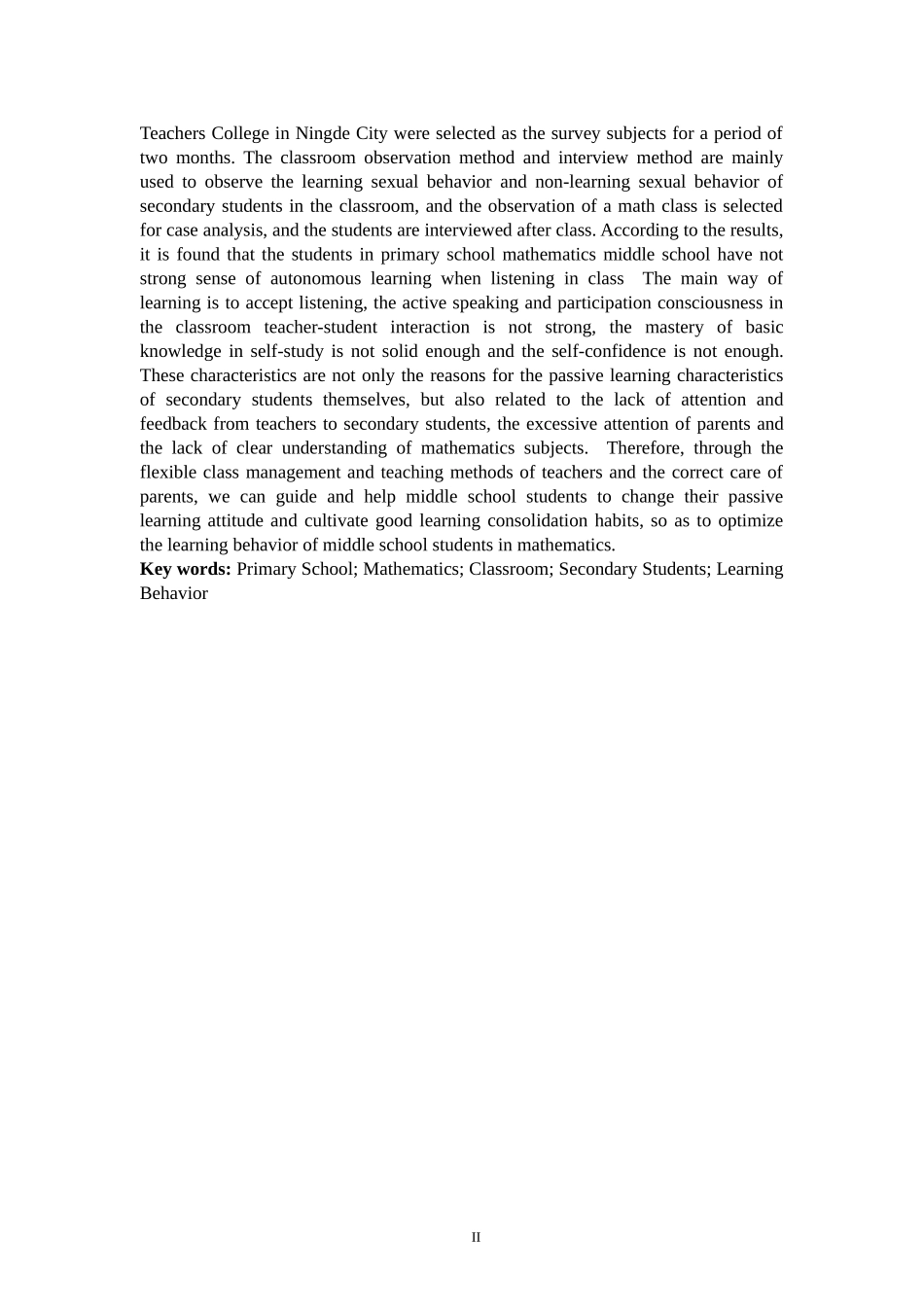 小学中等生数学课堂学习行为的个案研究_第2页