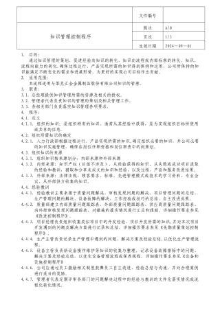 知识管理控制程序