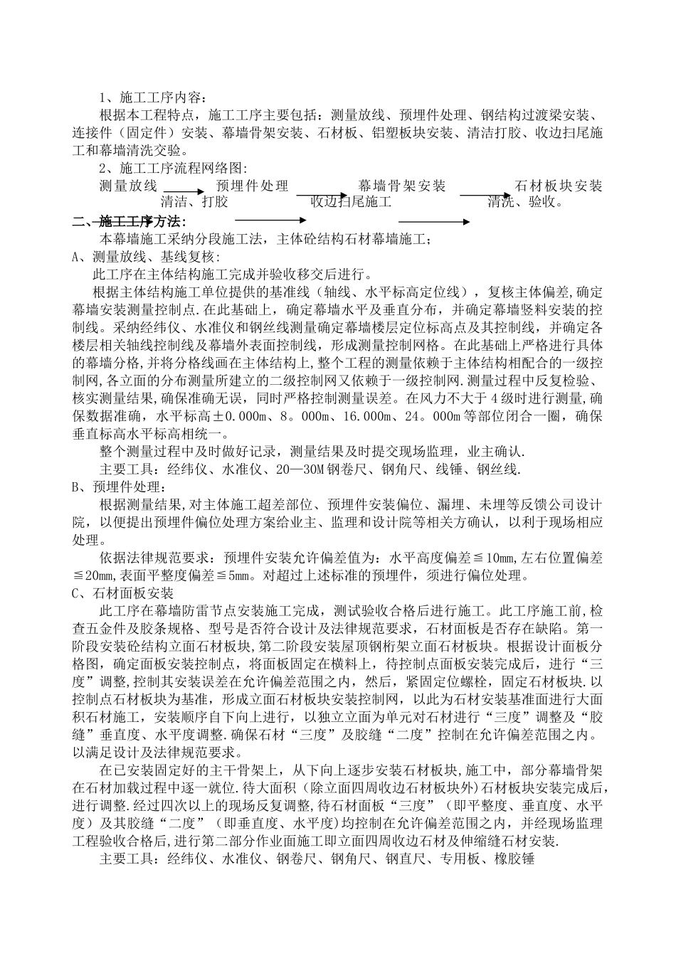 石材幕墙施工方案43313_第2页