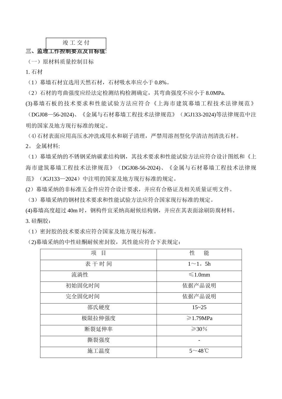 石材干挂幕墙工程监理细则_第3页