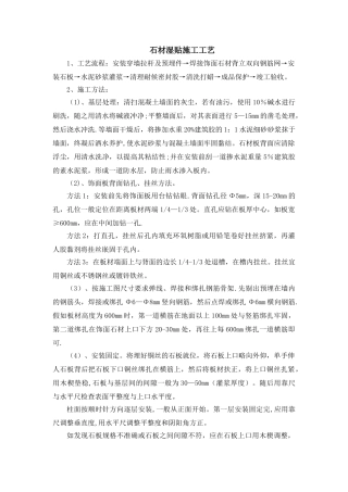 石材湿贴施工工艺21344