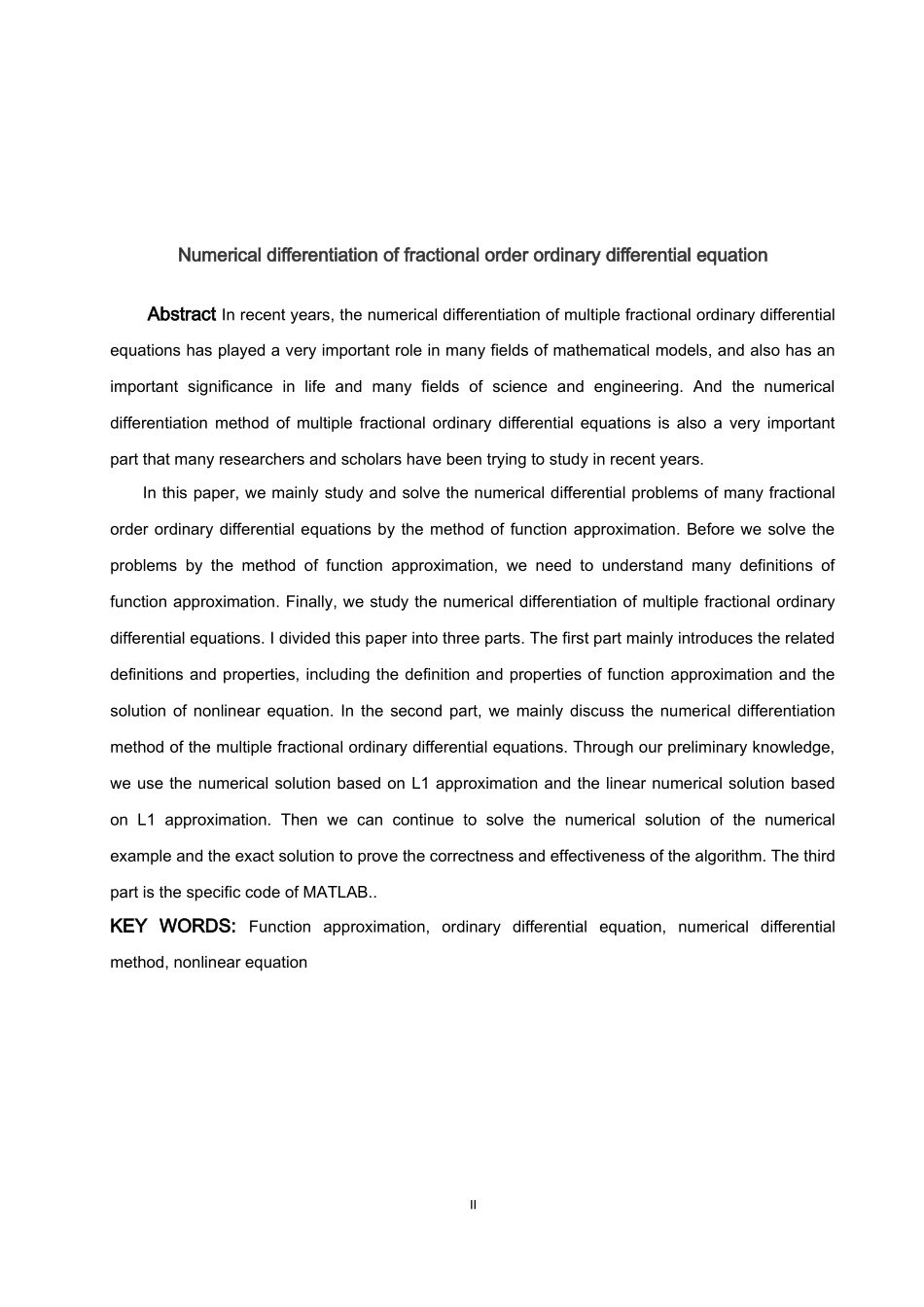 信息与计算科学-多项分数阶常微分方程的数值微分法论文_第2页