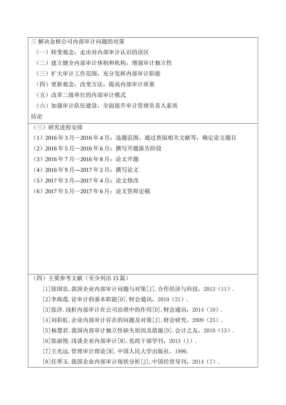 制造企业内部审计问题研究开题报告_第2页