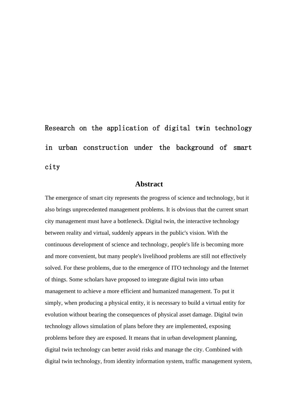 智慧城市背景下数字孪生技术在城市建设中的应用研究_第2页