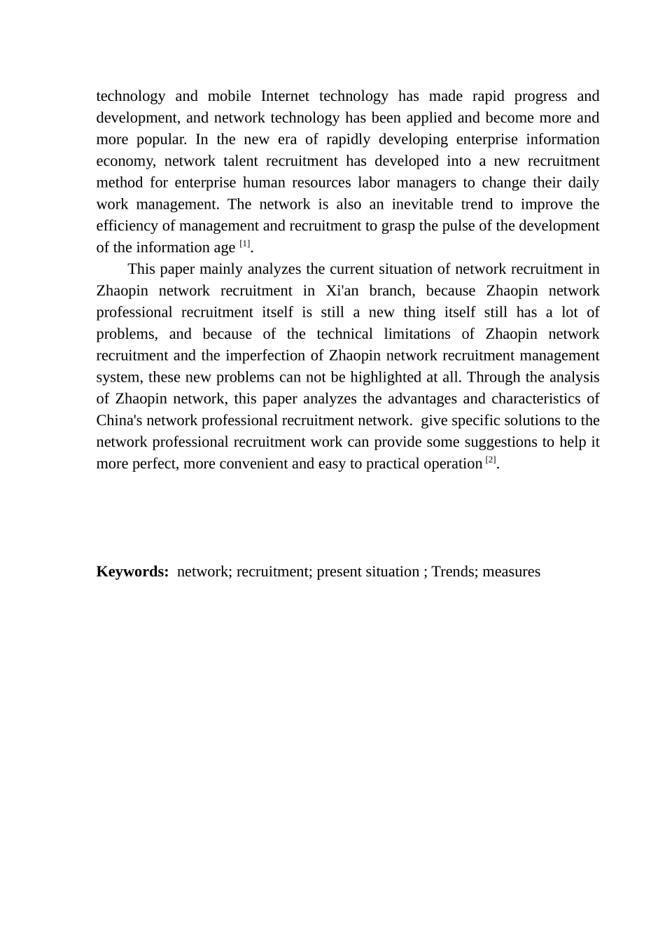 智联招聘西安分公司网络招聘现状及对策研究_第2页