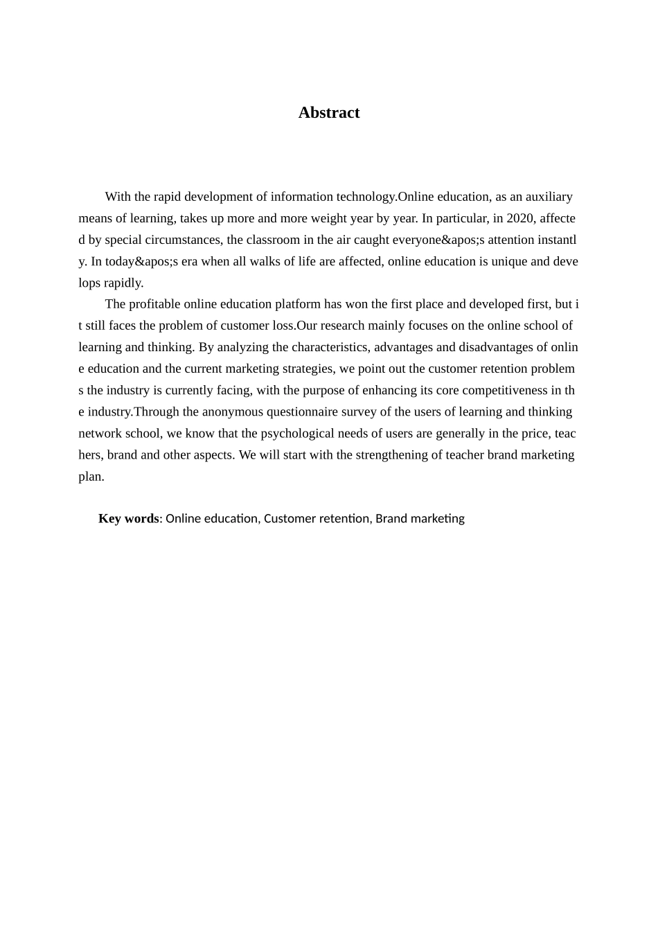 线上教育的客户保留问题研究-以学而思网校为例论文_第2页