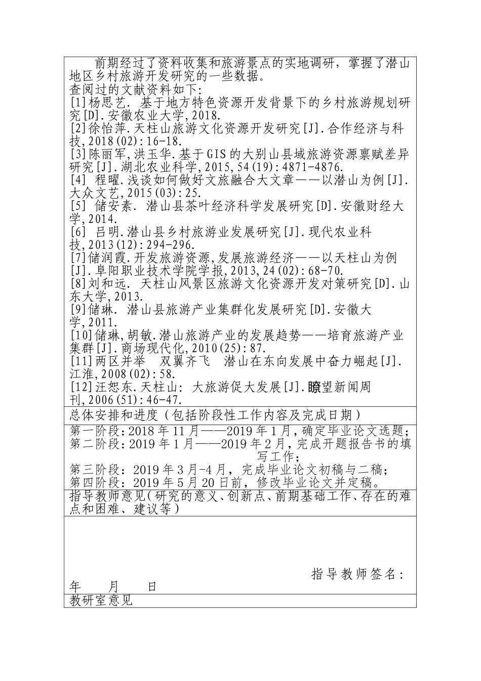 乡村振兴战略下潜山市乡村旅游开发提升对策 开题报告_第3页