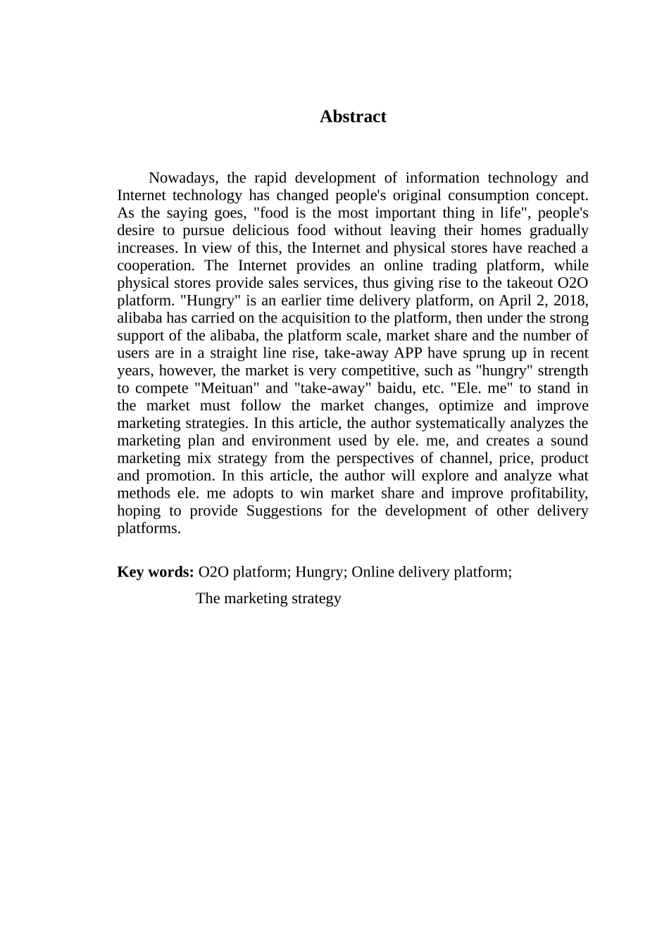 网络订餐平台市场营销策略研究-以“饿了么”为例_第3页