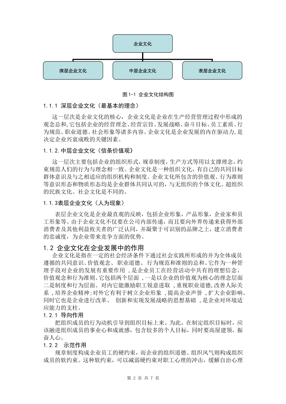浅谈企业文化对企业发展的影响  公共管理专业_第2页