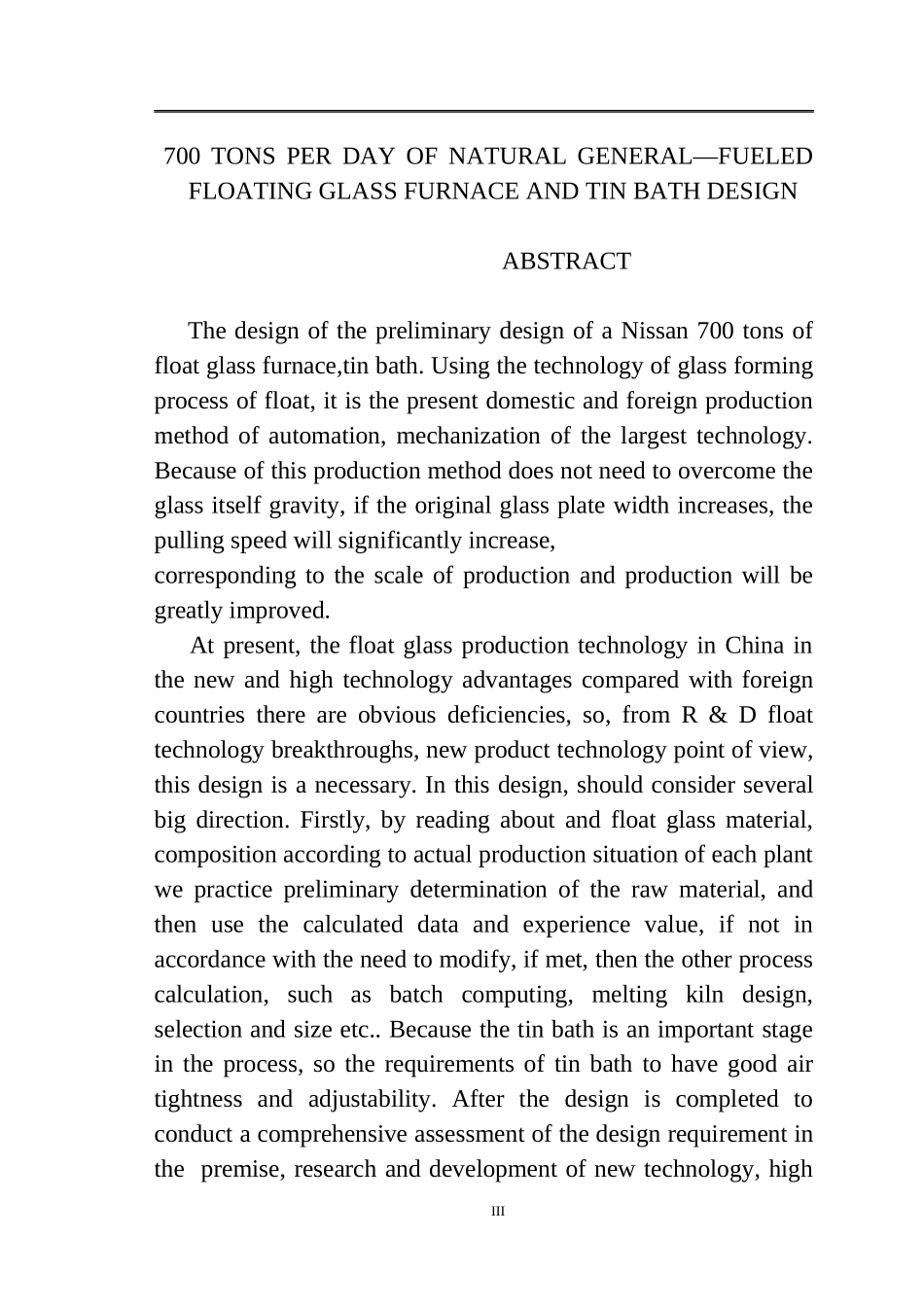 日产700吨燃油浮法熔窑及锡槽初步设计  机械设计专业_第3页