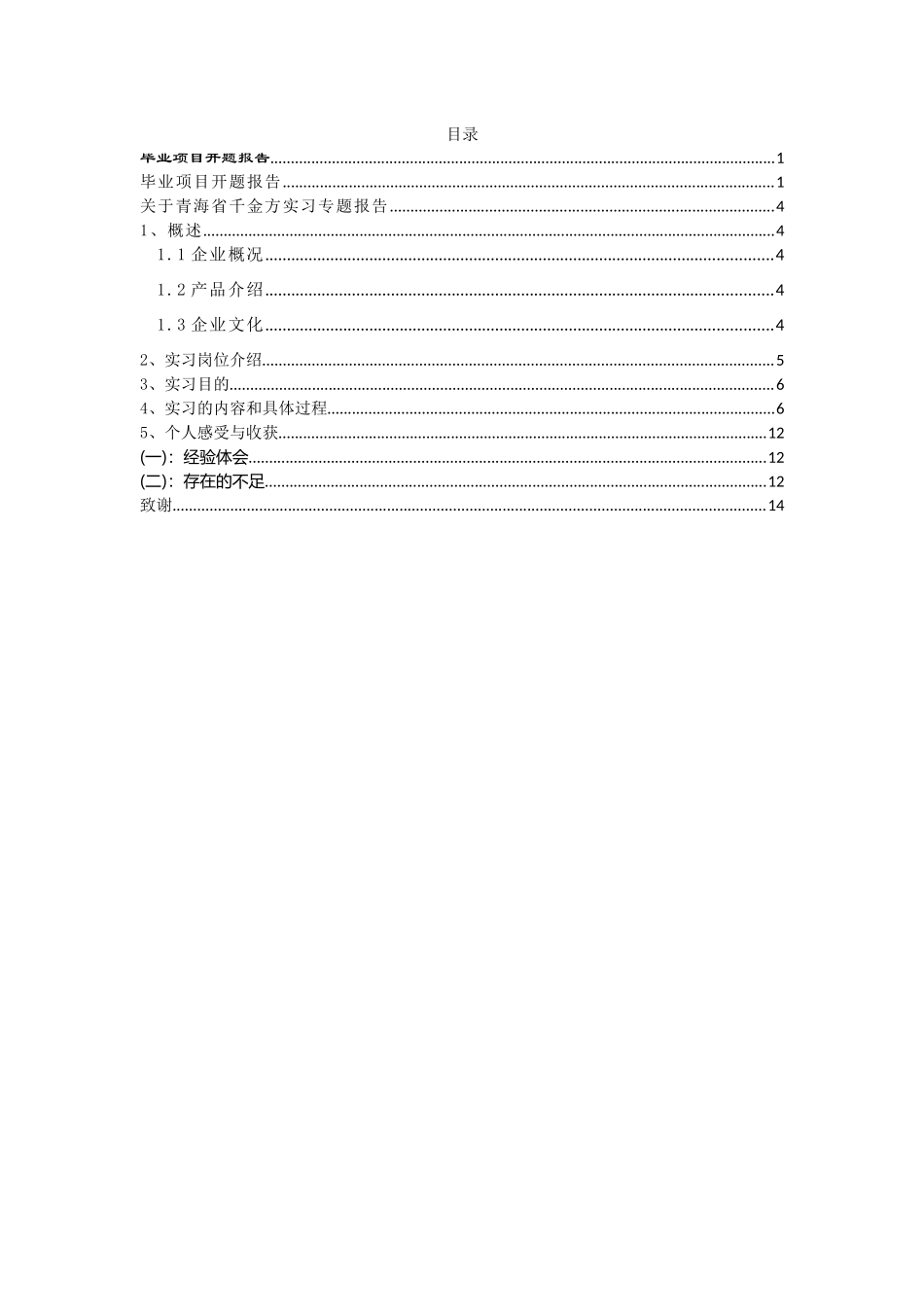 青海省千金方实习专题报告_第2页