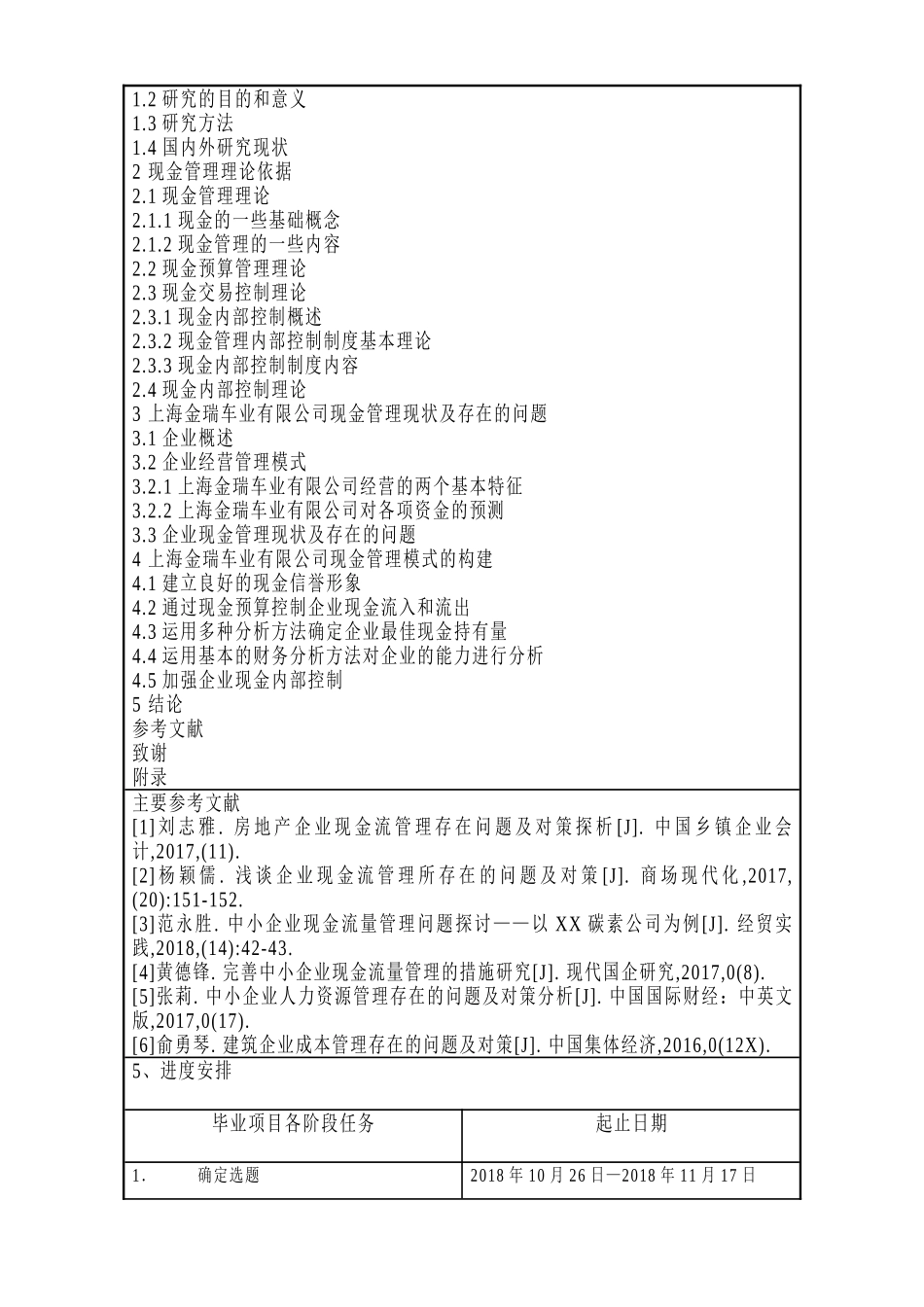 上海金瑞车业有限公司现金管理现状及存在的问题分析开题报告_第2页