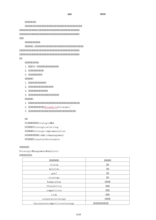 专题一 战略管理(公司战略与战略管理-英语基础讲义)