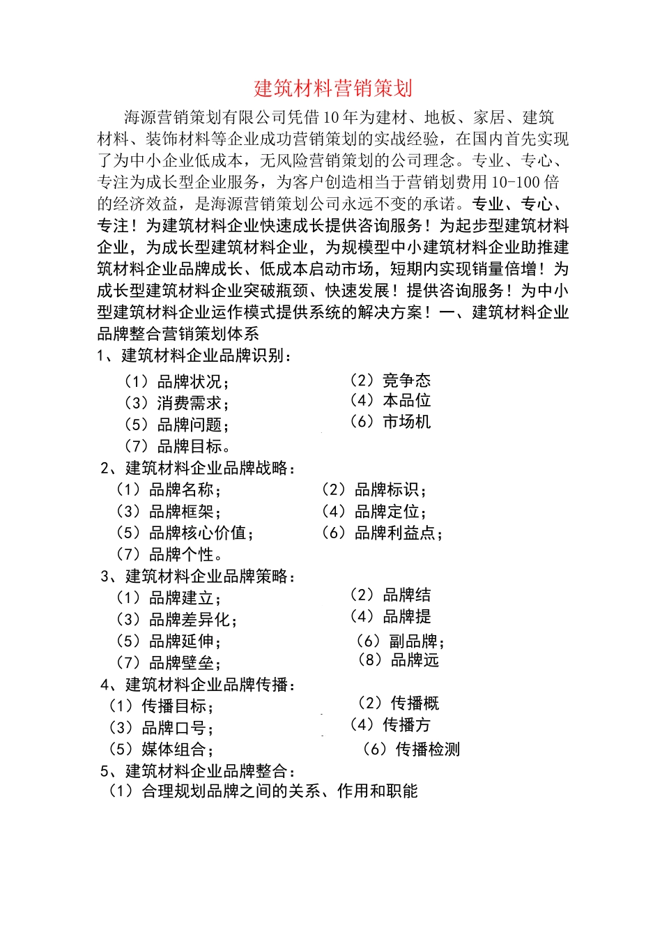 建筑材料营销策划_第1页