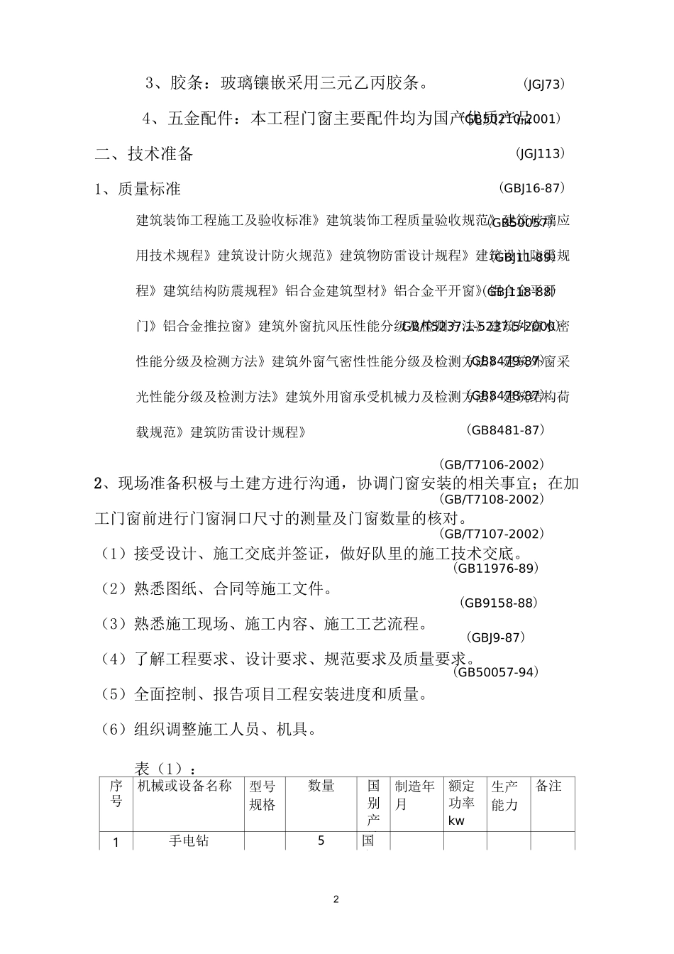 铝合金门窗施工组织方案_第2页