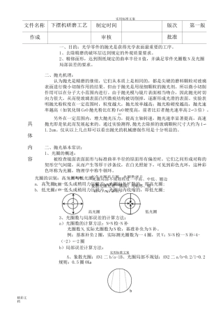 下摆机精磨抛光实用工艺
