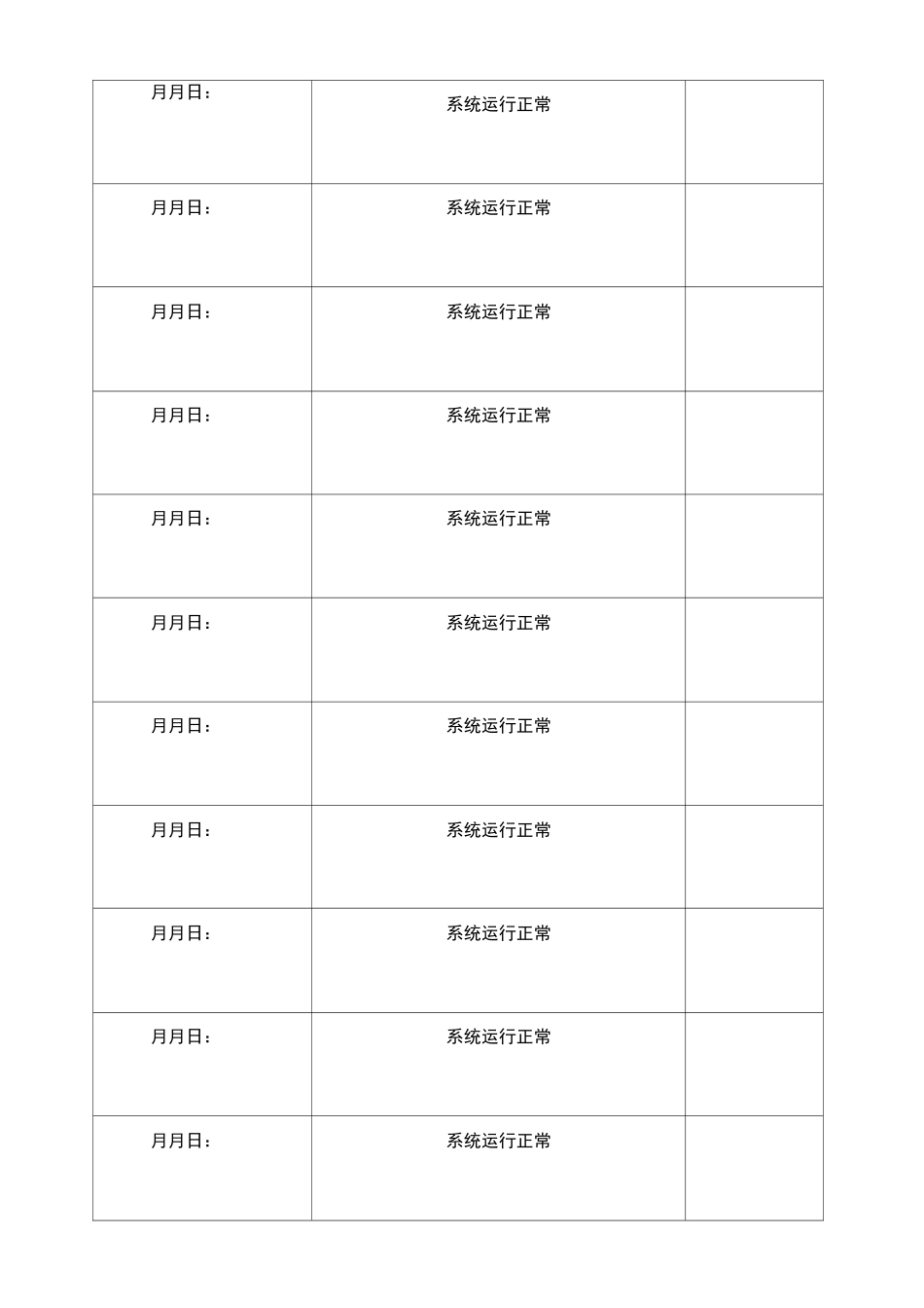 视频监控系统试运行记录_第3页