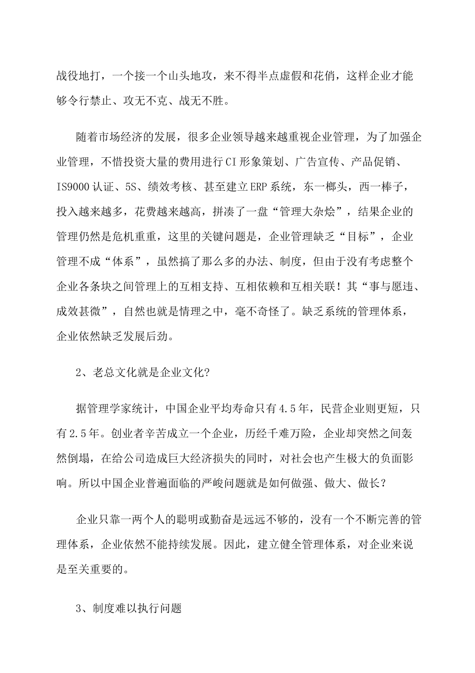 战略管理企业管理体系建立方案_第2页