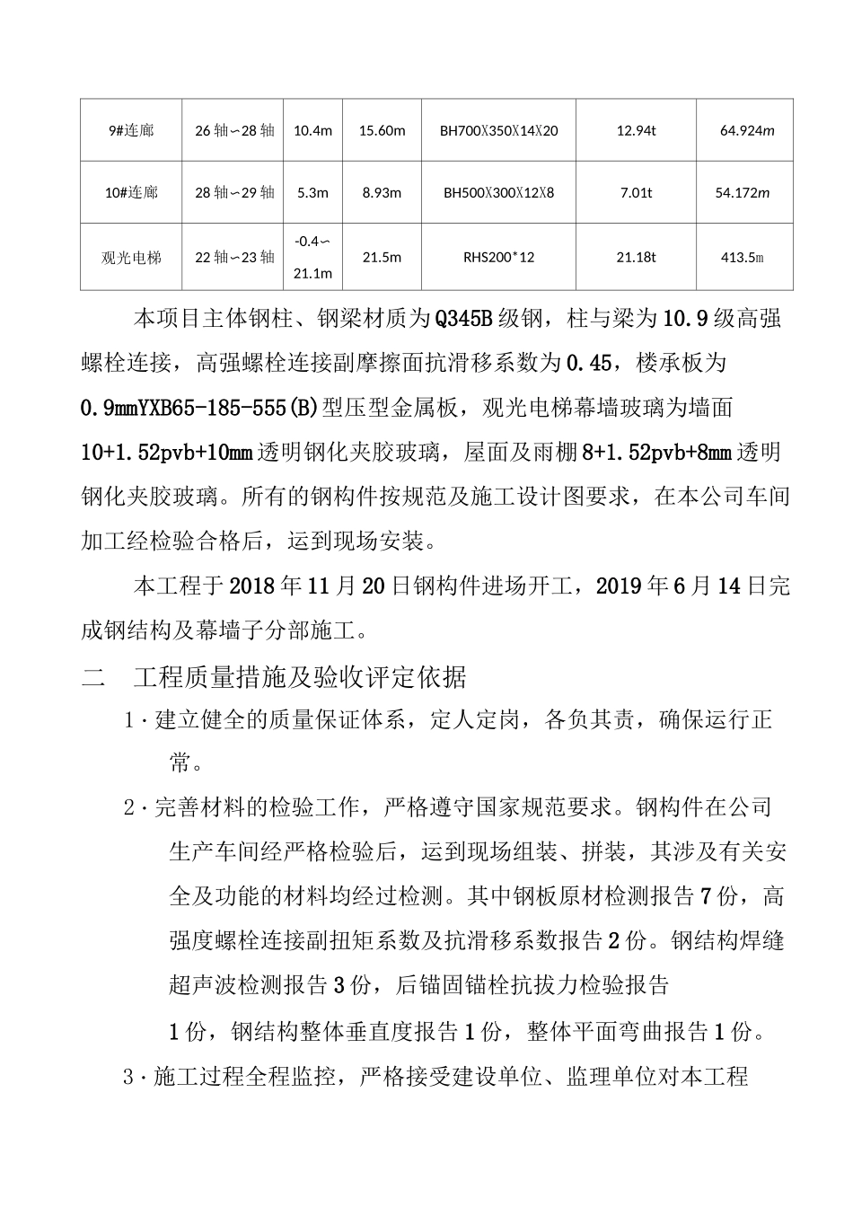 钢结构验收自评报告 (国广连廊项目)_第3页