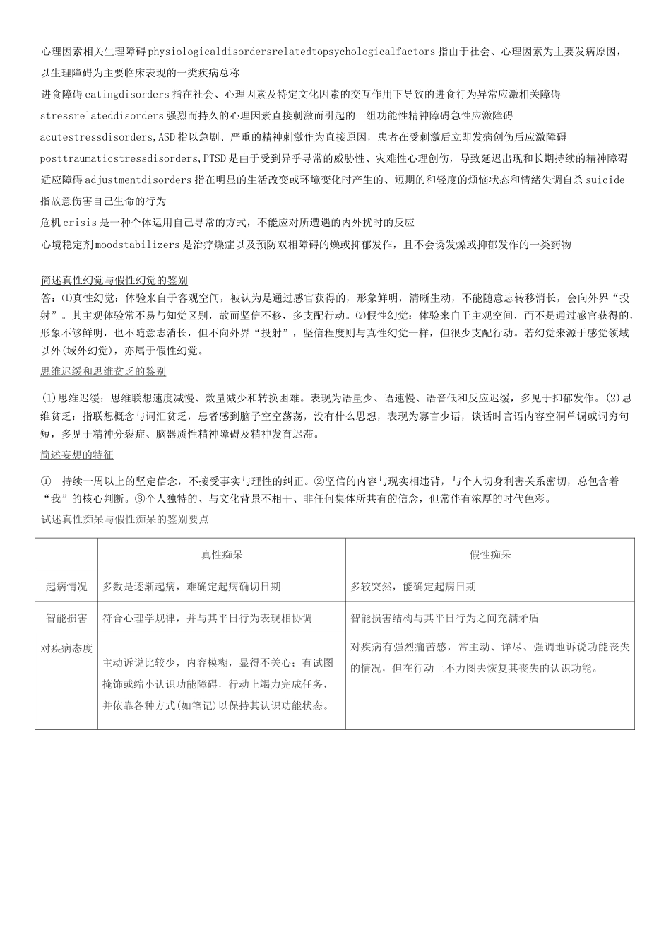 精神病学名词解释及问答题重点_第2页