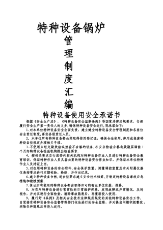 特种设备锅炉管理制度-