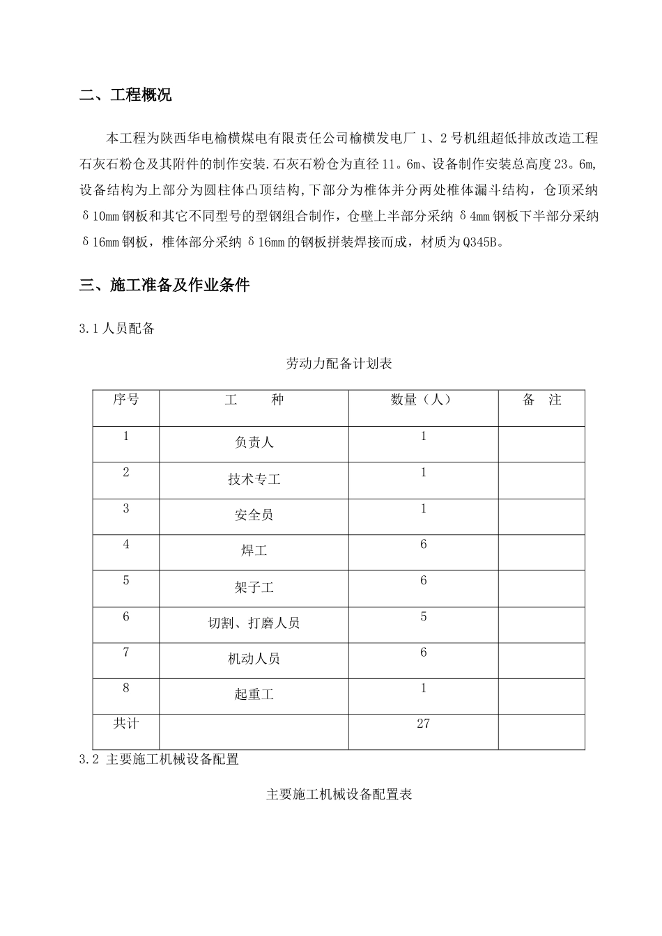 石灰石粉仓制作安装施工技术方案_第2页