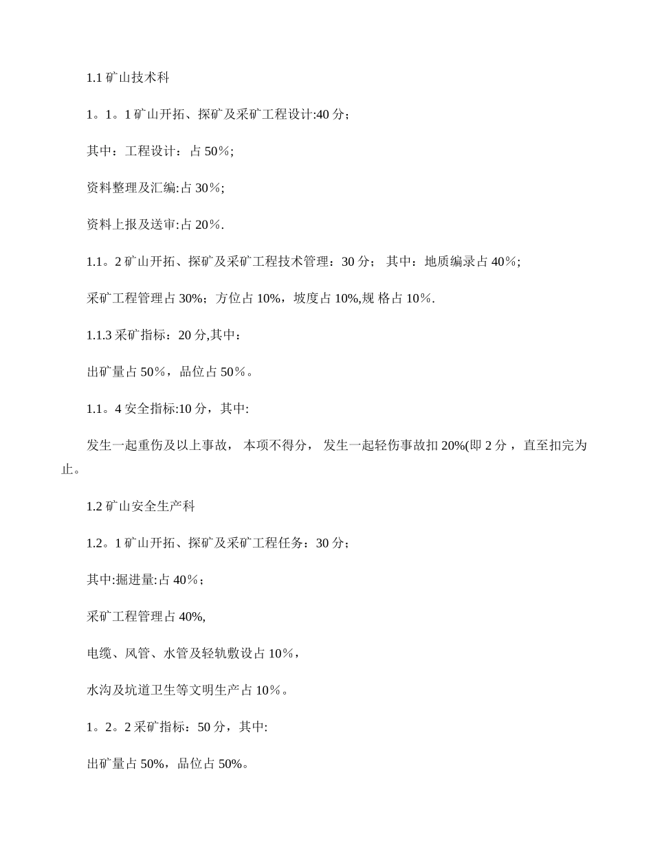 矿山坑口绩效考核管理办法_第2页