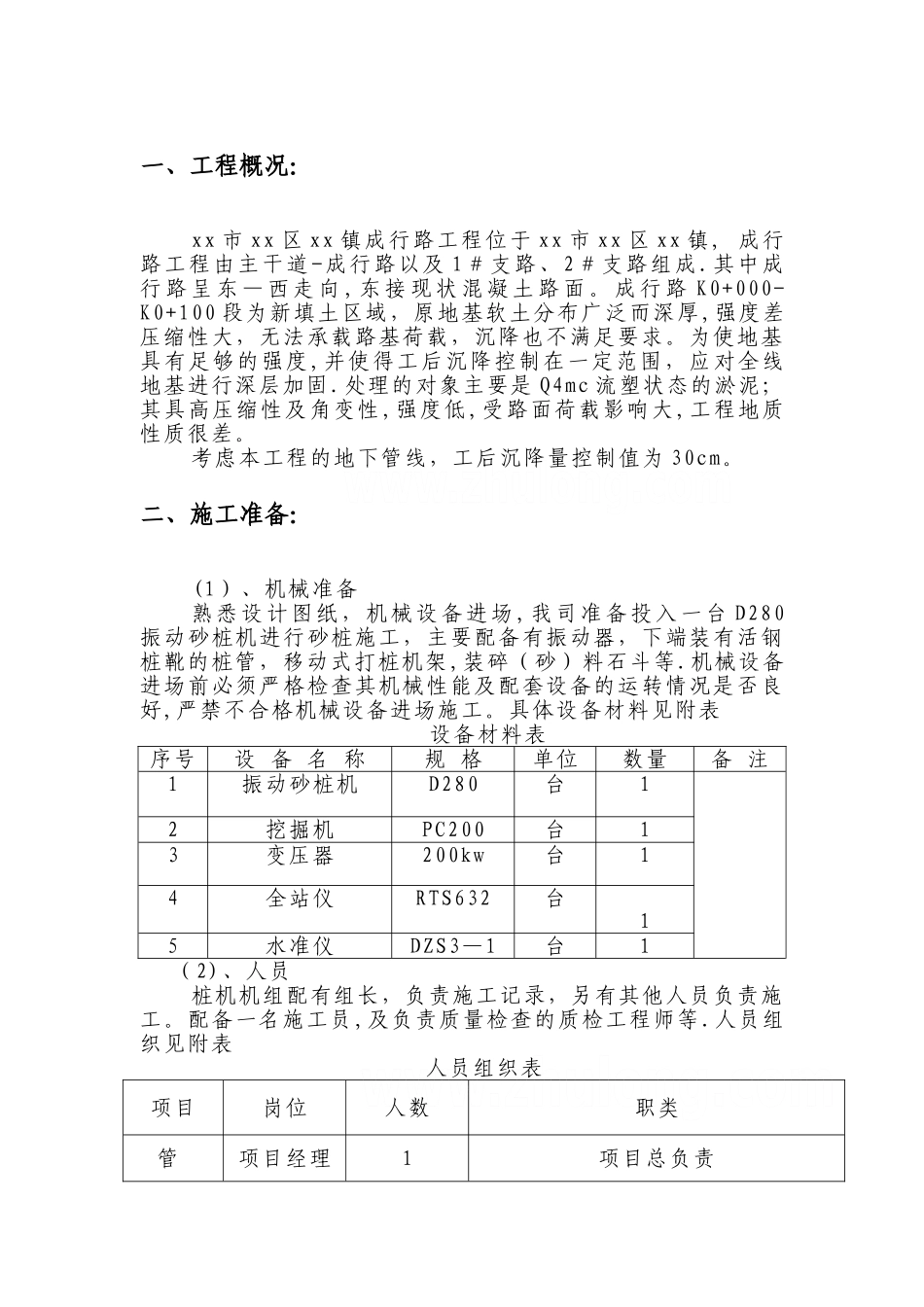 砂桩施工方案-secret_第1页