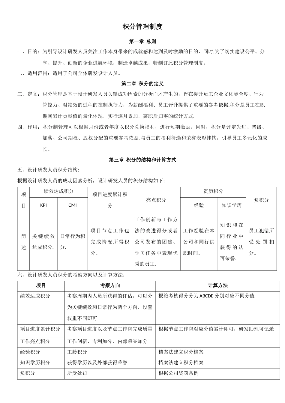 研发人员积分制管理办法_第1页