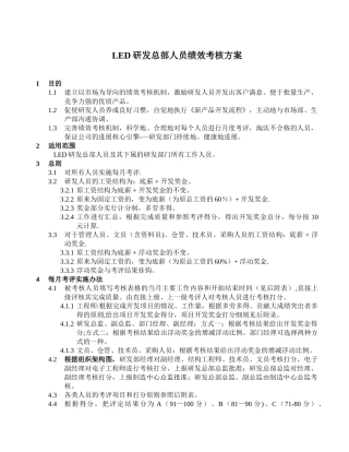 研发总部绩效管理办法