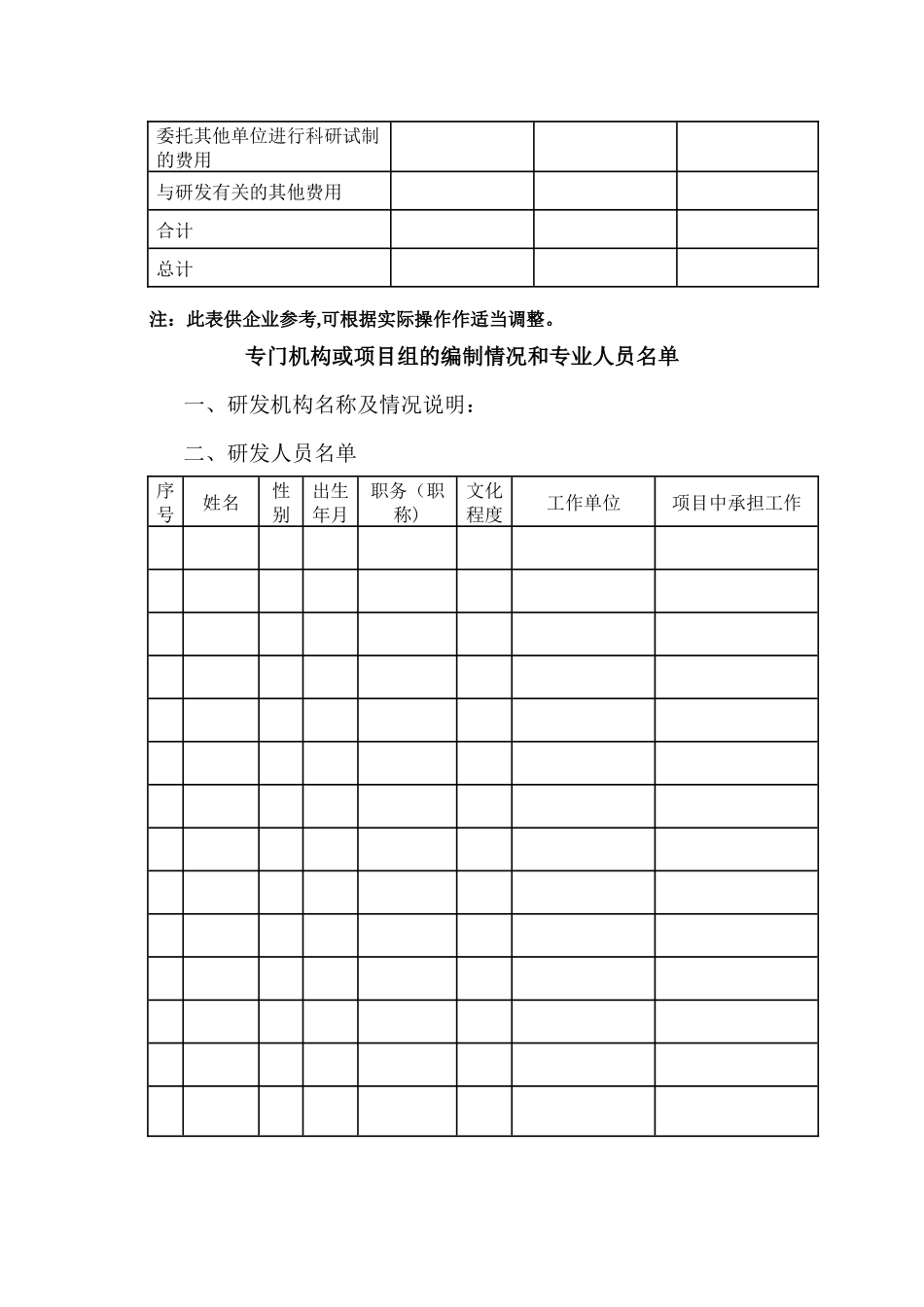 研发项目计划书-模板_第3页
