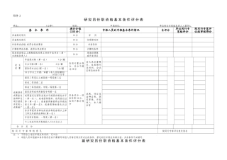 研究员任职资格基本条件评分表