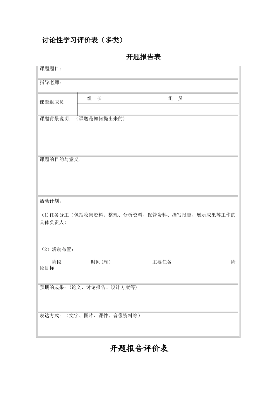 研究性学习评价表_第1页