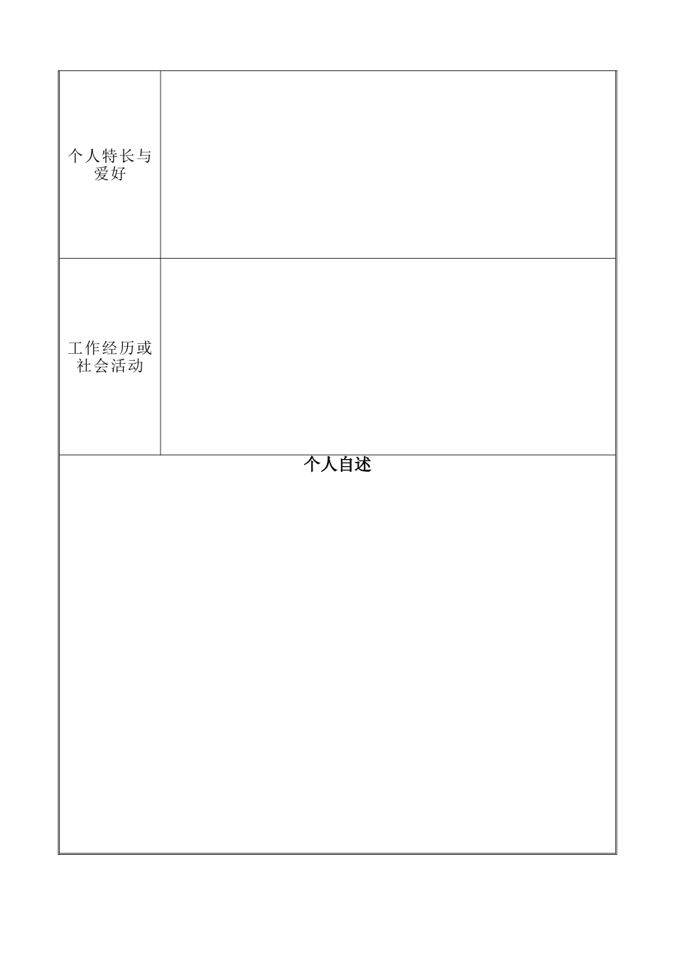 研究生复试个人简历模板_第2页