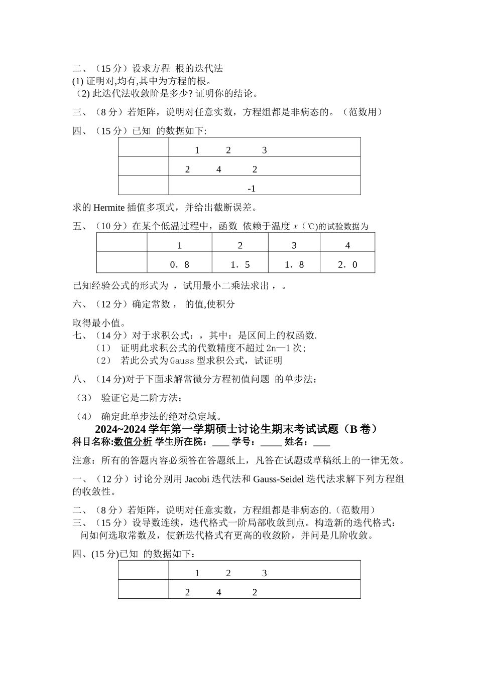 研究生数值分析试卷_第2页