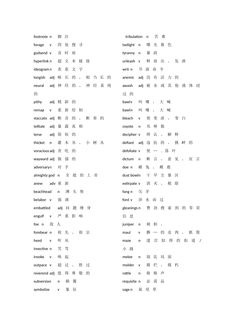 研究生英语综合教程单词表_第2页