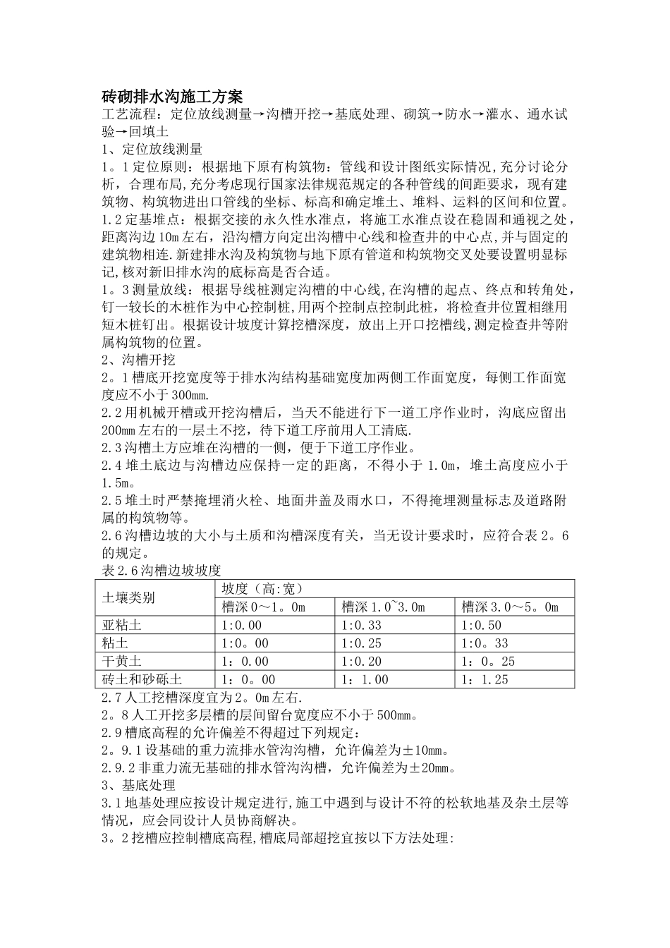 砖砌排水沟施工方案-03_第1页