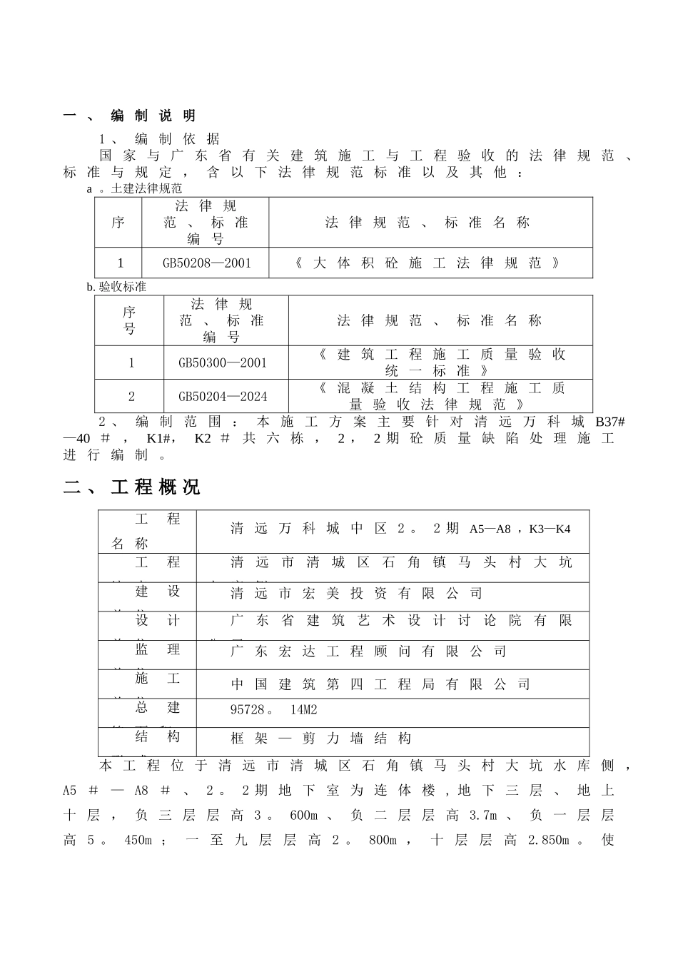 砼质量缺陷修补专项施工方案_第2页