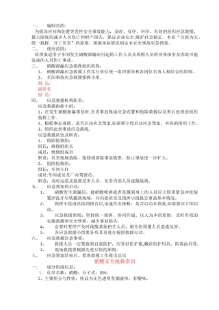 硝酸安全应急预案
