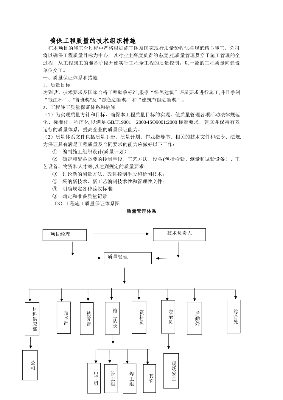 确保工程质量的技术组织措施1_第1页