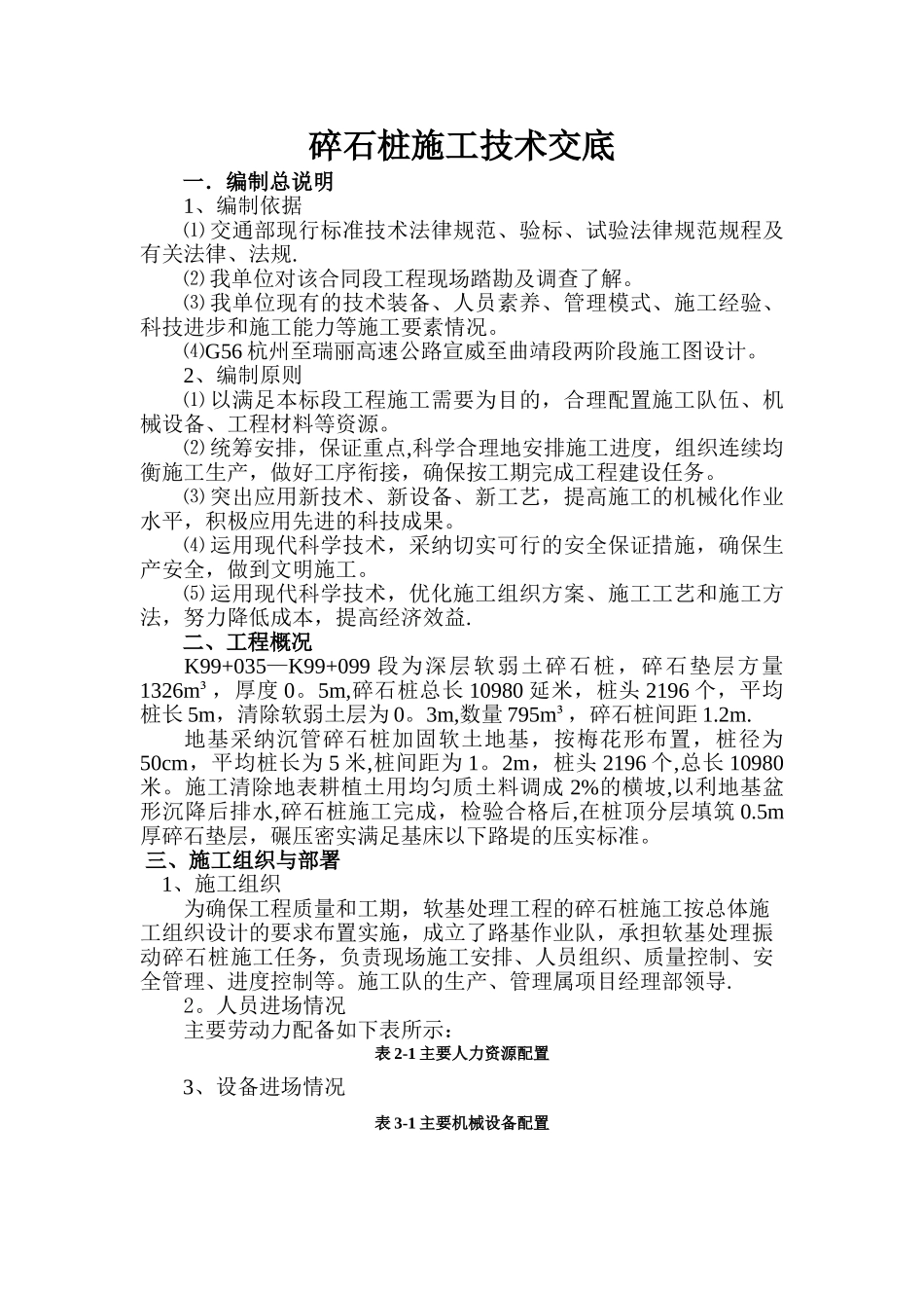 碎石桩施工技术交底_第1页