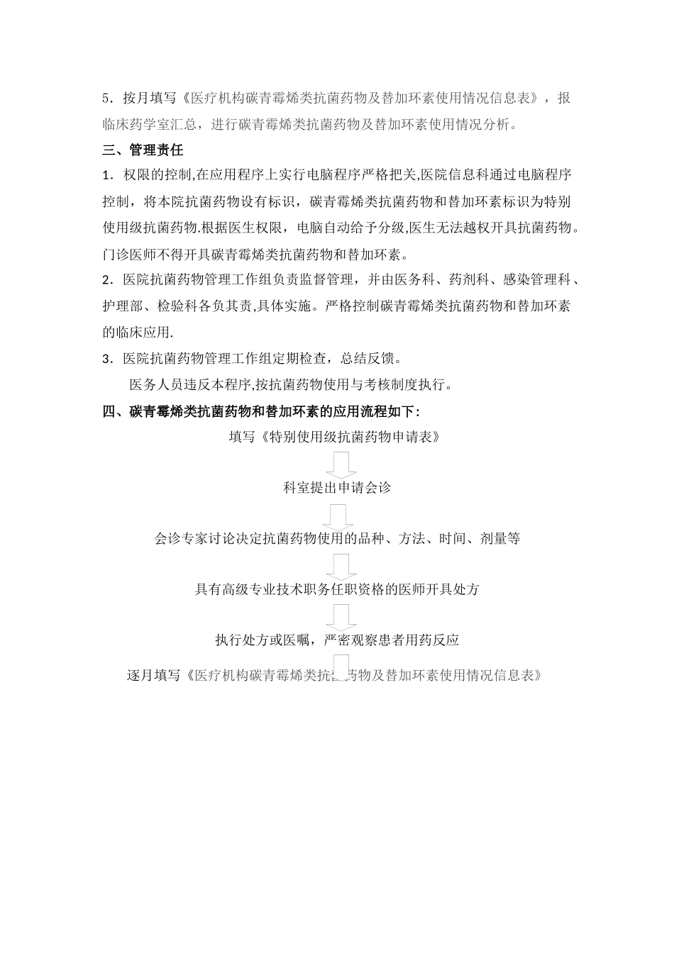 碳青霉烯类抗菌药物和替加环素使用管理规定_第2页