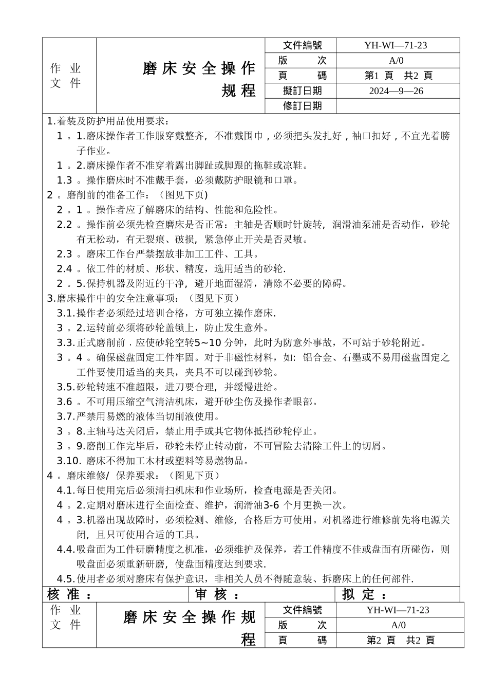 磨床安全操作规程_第1页