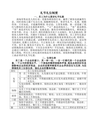 礼节礼仪制度