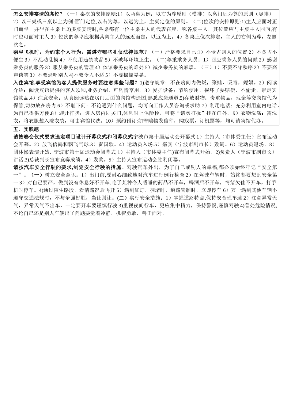 社交礼仪概论形成性考核册._第3页